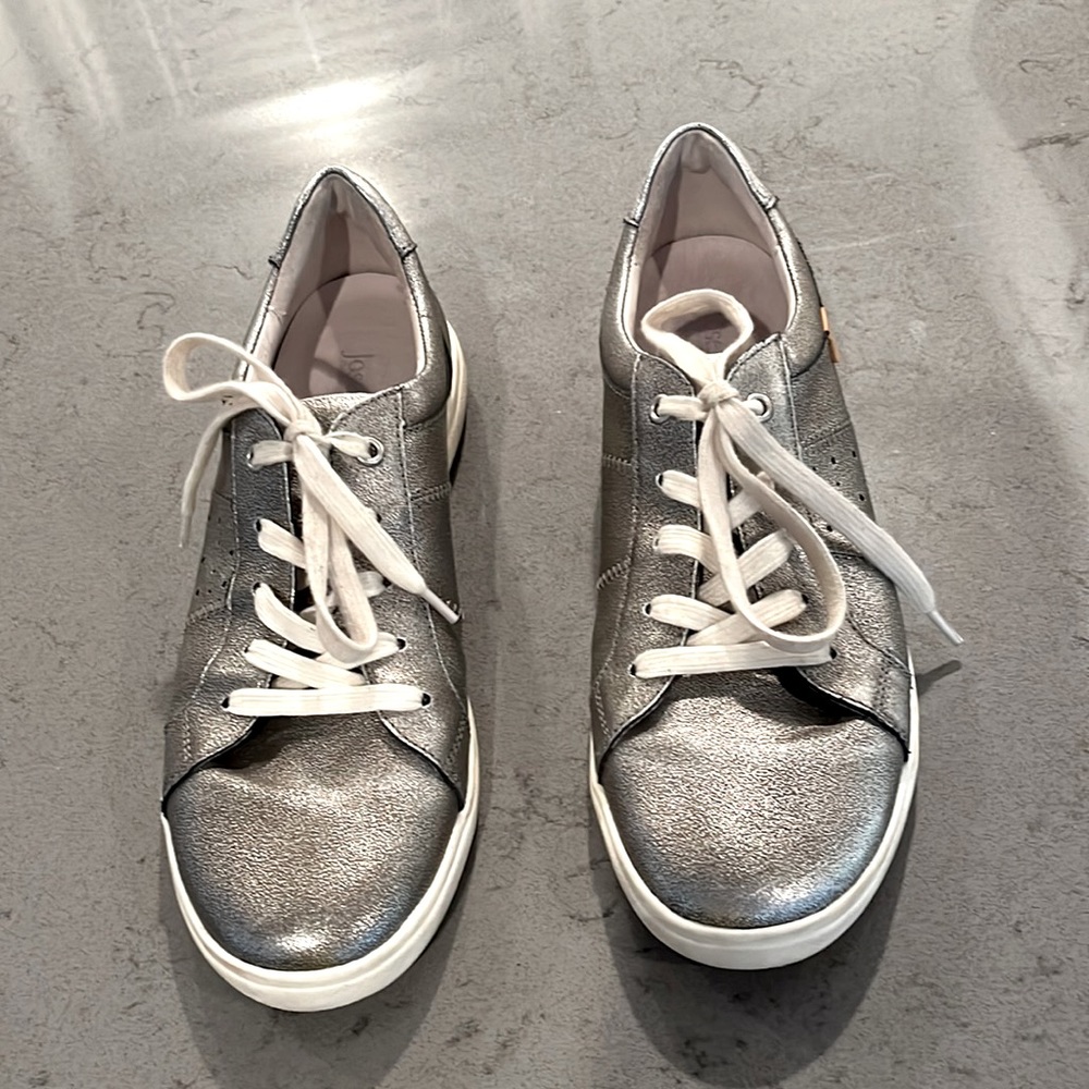 Josef Seibel Caspian Silver Sneakers, Lace Up, Women's 38/ US 7-7.5.